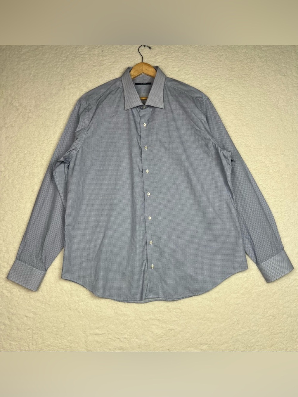 Pal‎ Zileri Light Blue Micro-Pattern Dress Shirt Size 19